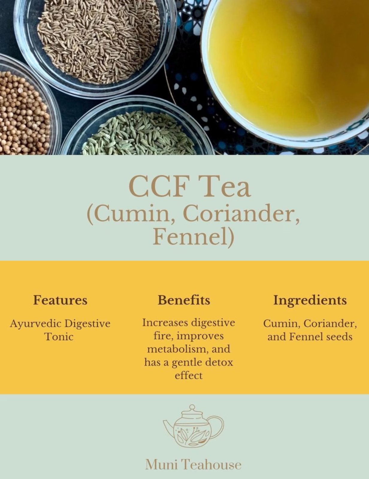 Ayurvedic Tonic, CCF. Organic, Homemade, Loose leaf. Detox