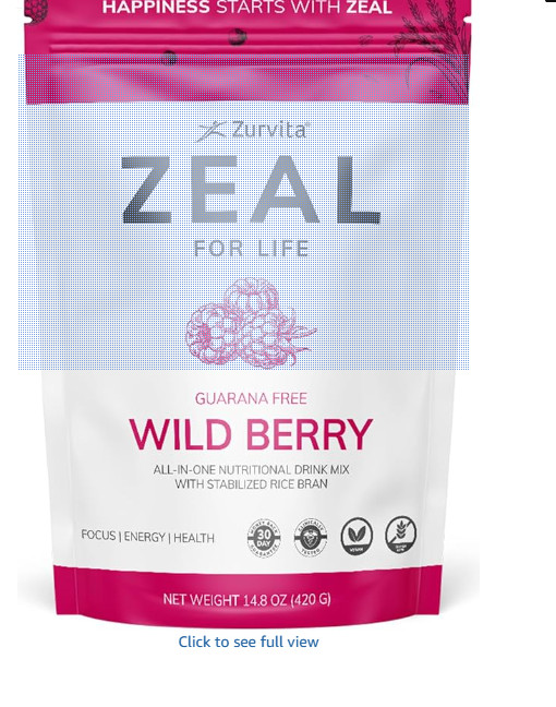 Zurvita Zeal For Life – 30-Day Wellness Bag (Wild Berry Flavor) – 420g FRESH