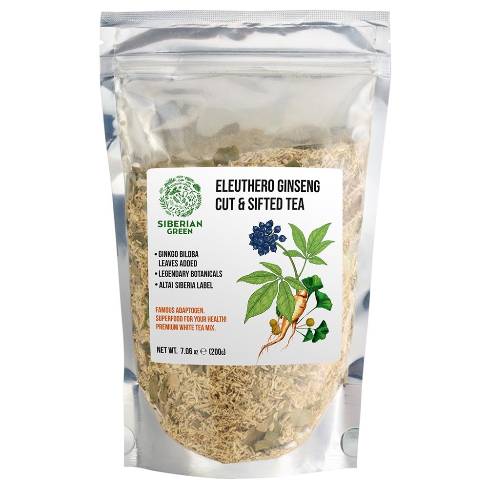 Siberian Ginseng Dried Root Powder 200g (7.06 oz) Eleuthero Tea Cut & Sifted