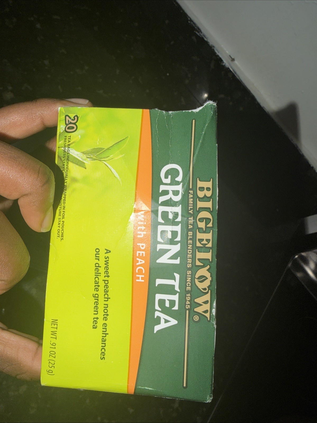 Bigelow Green Tea with Peach 20 ea (Pack of 2)
