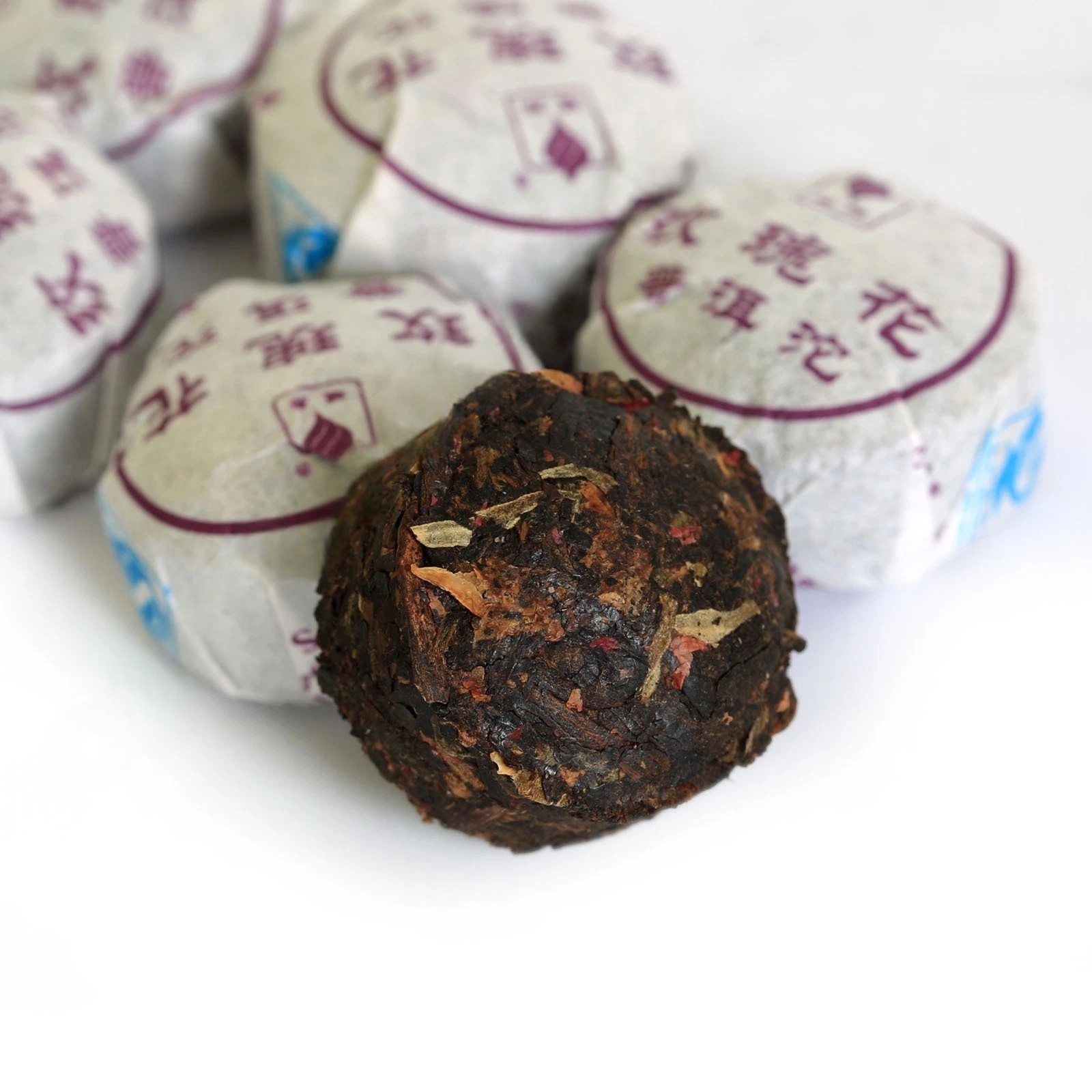 2015 yr Red Rose Flower Flavor Mini Ripe Tuo Cake puer Pu’er Pu erh Tea 80PCS