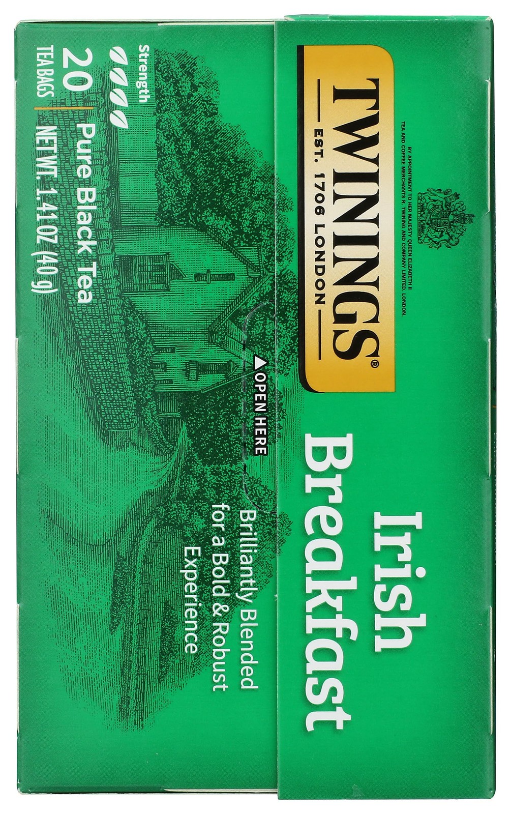 Twinings Irish Breakfast Tea, Robust 20 Count (Pack of 1), Black Tea Single