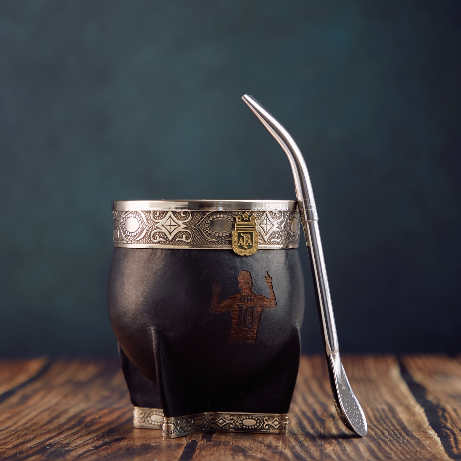 Taza/Mate Imperial Gourd Messi 10 High Quality + Straw