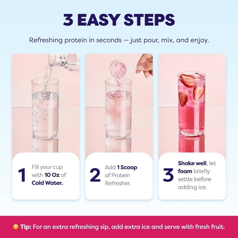 Strawberry Acai Clear Protein Refreshers – 9.2oz