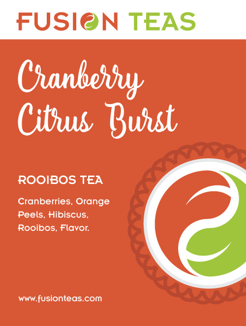 Cranberry Citrus Burst Rooibos – Premium Herbal Loose Leaf Blend – Fusion Teas