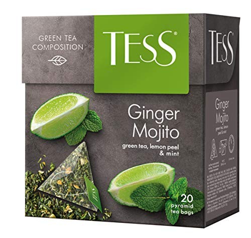 Tess Ginger Mojito Green Tea Composition 20 Count (Pack of 1)