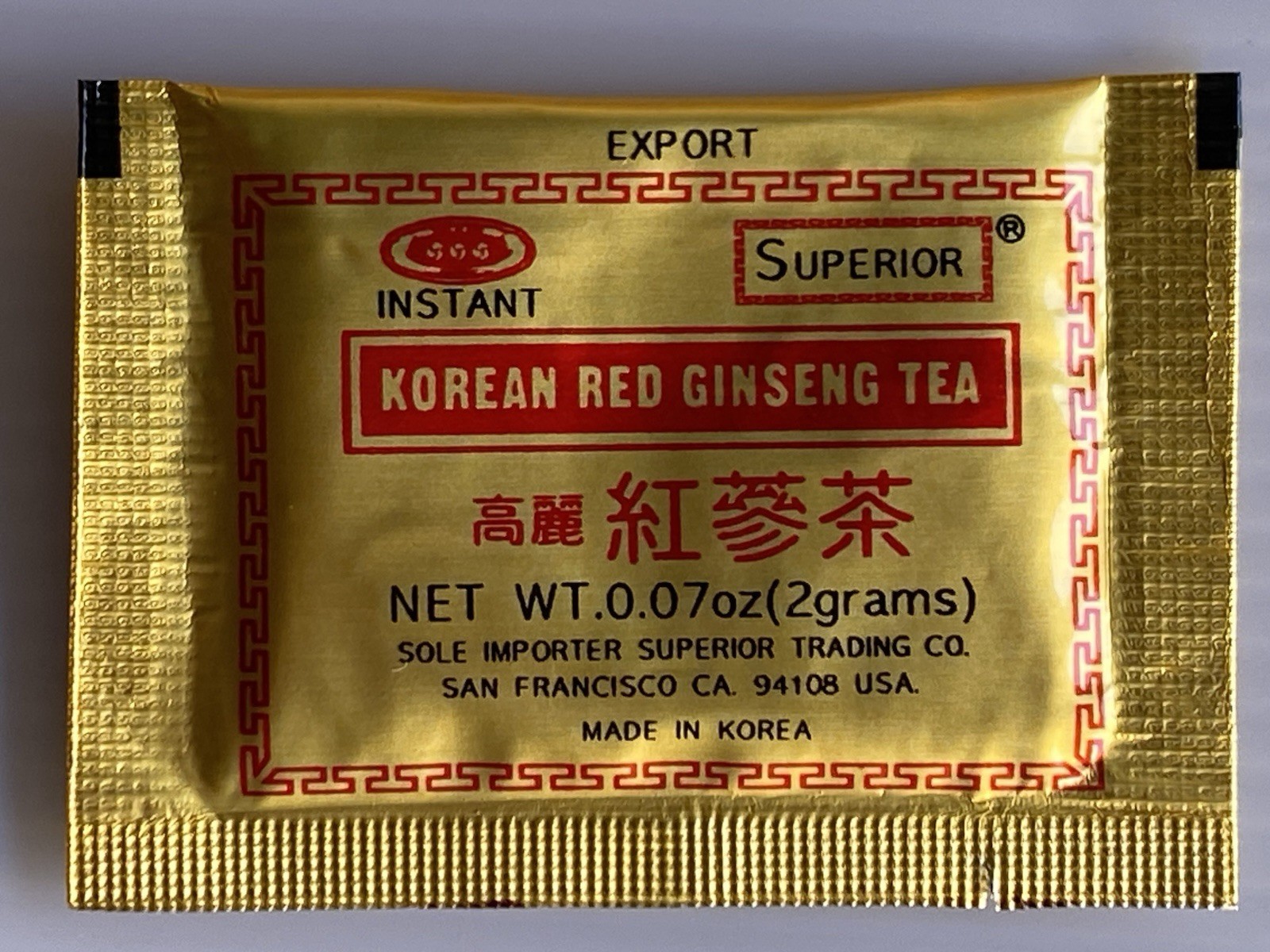 Korean Red Ginseng Tea 100 Packs 2 Grams Each Superior Brand Volume Discount