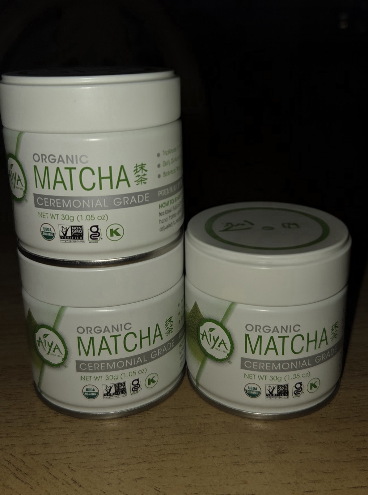 FOR 3 Cans Aiya Japanese ORGANIC Matcha Ceremonial Grade 30g (1.05oz) Fresh SHIP