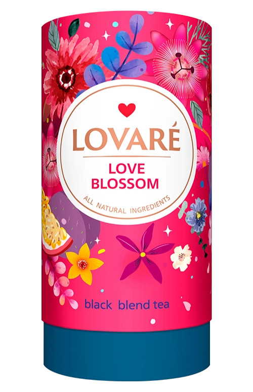 LOVARE LOVE BLOSSOM Black ceylon tea in Gift Tube 80G Made Ukraine