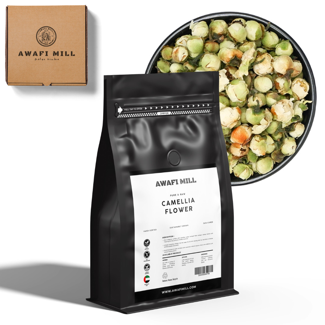 AWAFI MILL Camellia Flowers | Tea Flower Buds (Camellia sinensis) – 250 g | 9 Oz