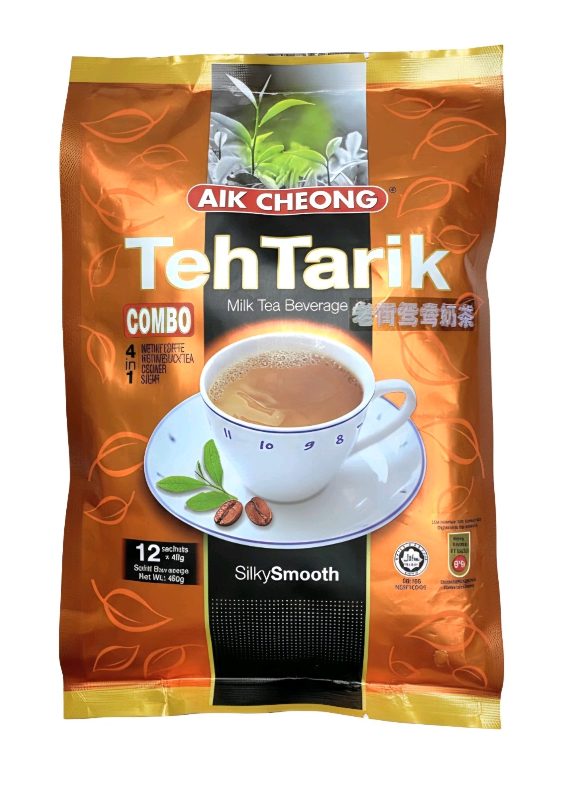 Aik Cheong Teh Tarik COMBO – 4-in-1 Coffee & Tea Fusion – 12 Sachets (480g)