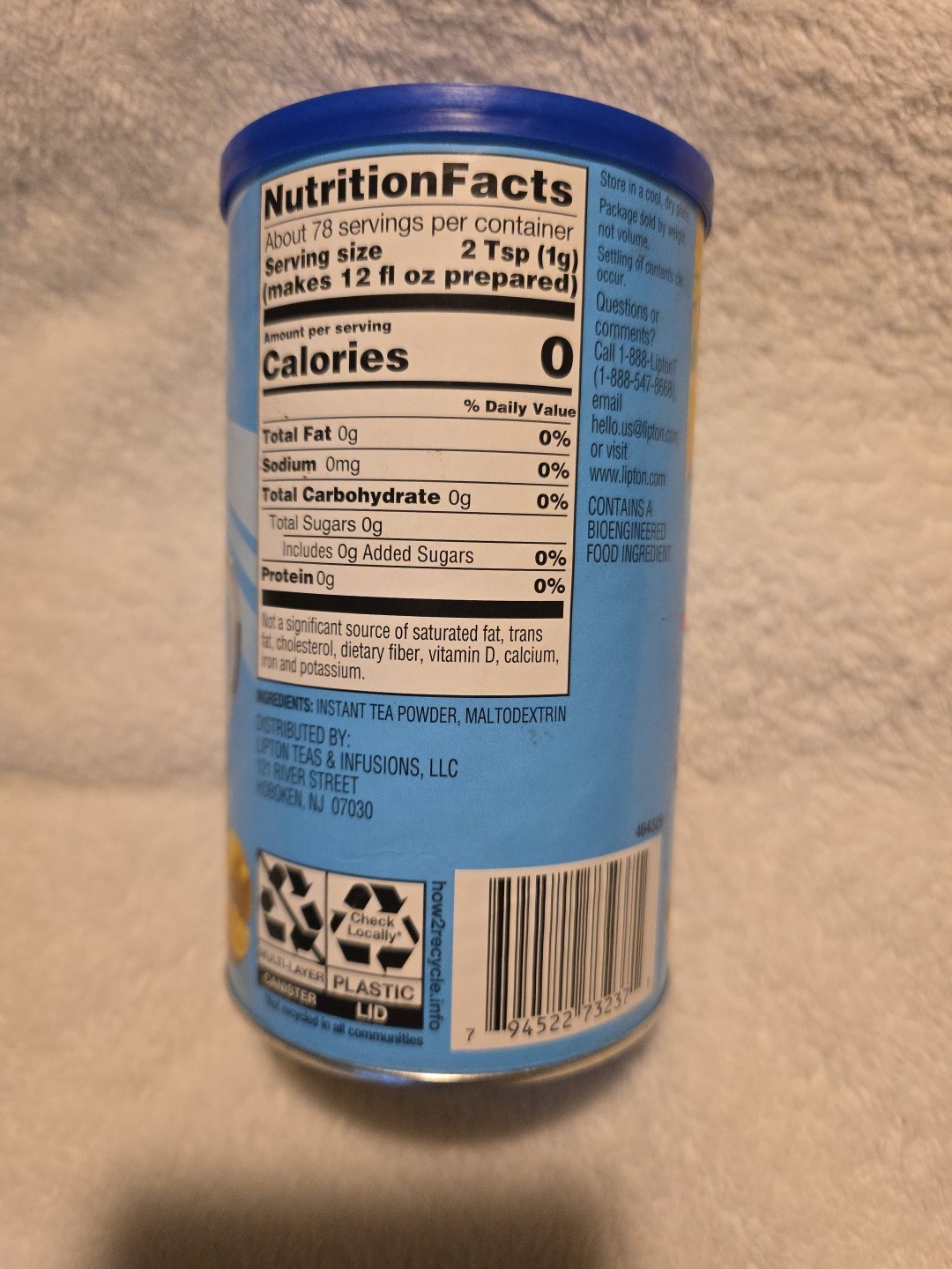 3 PACK NEW Lipton Caffeinated Unsweetened Instant Iced Tea 28 Quarts EXP. 11/26