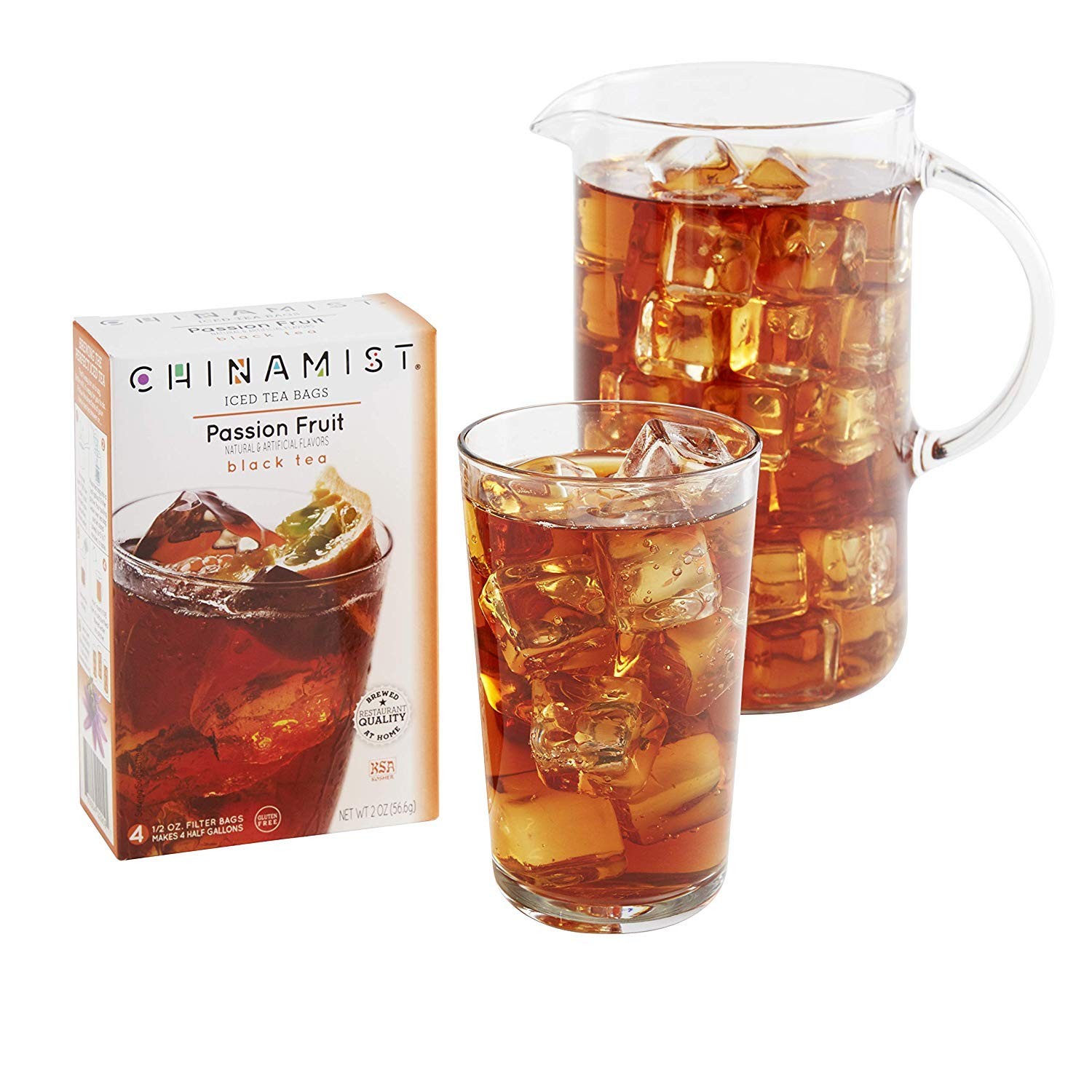 China Mist, Passion Fruit Black Tea Bags for Iced Tea, (3 Pack)