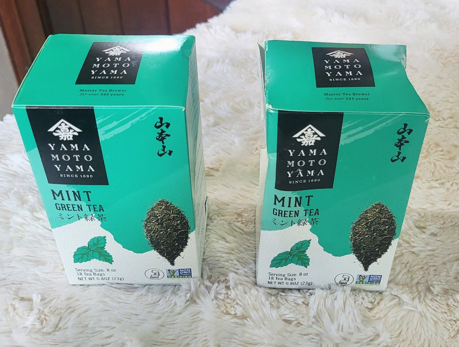 (2)Japanese Yamamotoyama Mint Sencha Green Tea ミント緑茶 (18Tea Bags),0.8 oz (23g)