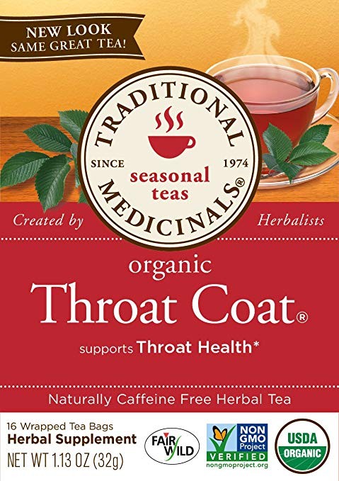 Traditional Medicinals Organic Throat Coat Seasonal Tea, 16 Tea Bags