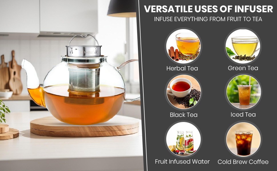 Lexlion Water Bottle Tea Infuser for Loose Leaf Brewing – Reusable & Portable