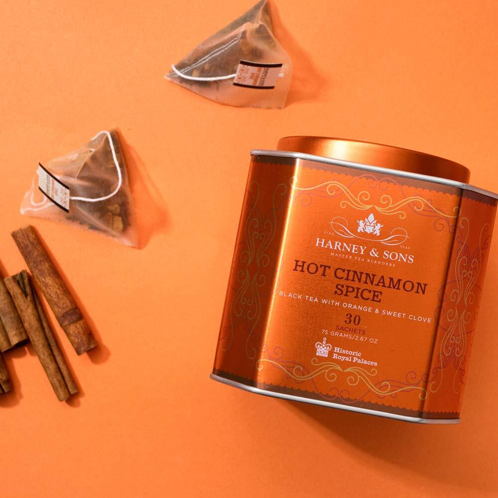 Harney & Sons Hot Cinnamon Spice Tea Tin – Black Tea with Orange & Sweet Clove