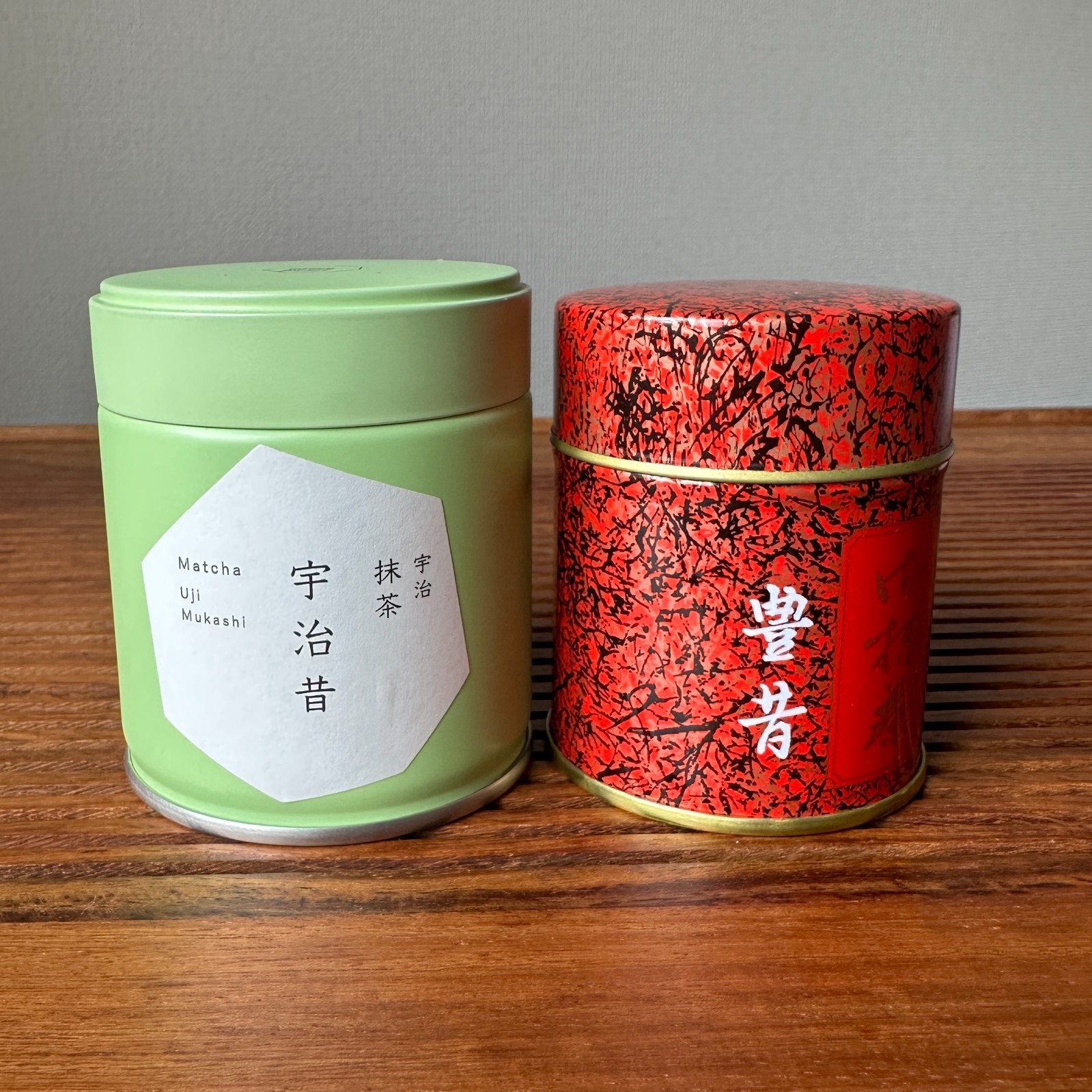 Matcha Set of 2 Uji Ceremonial Grade Horii Shichimeien x Tsuen UJI Mukashi