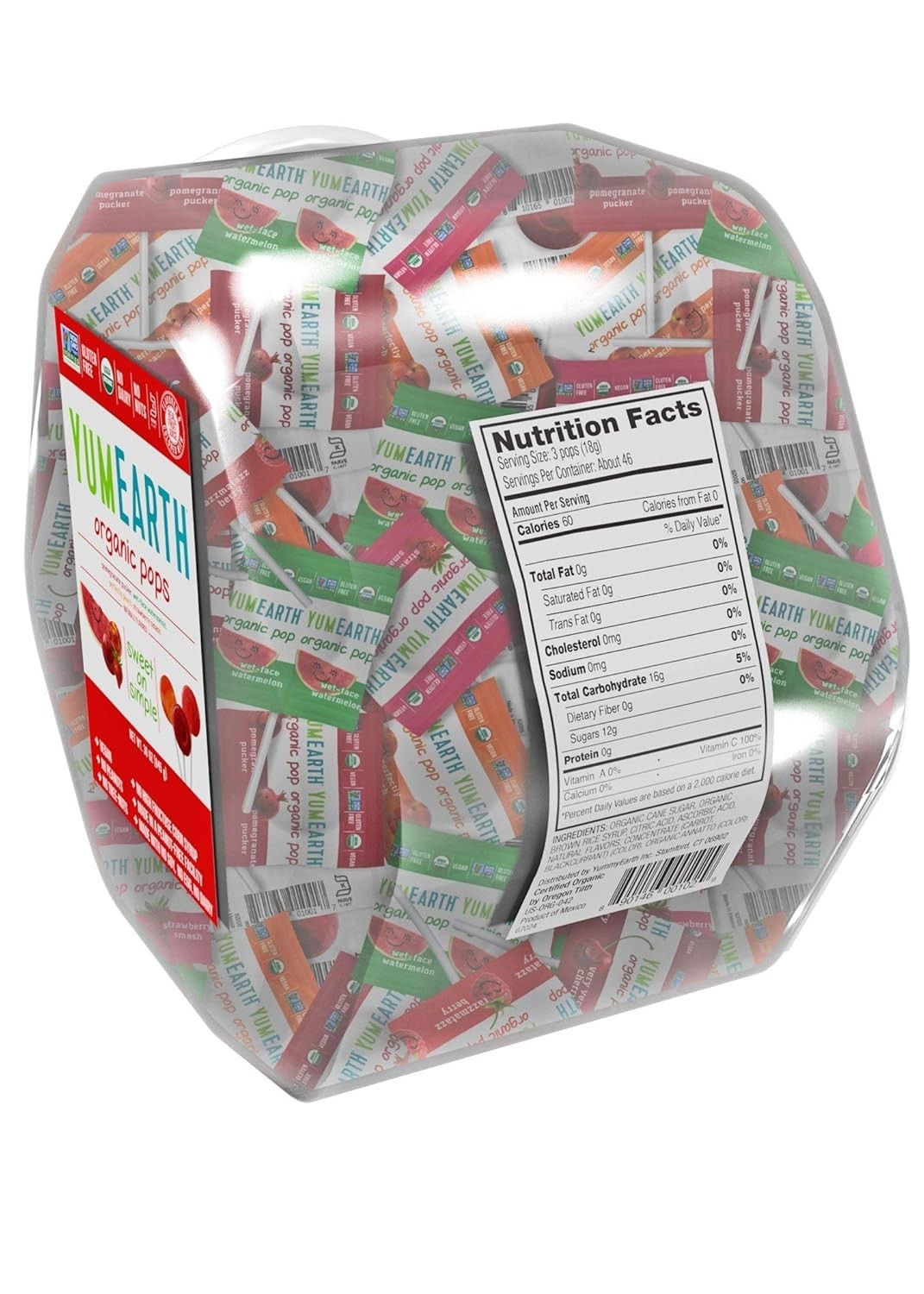 Assorted Flavors Organic Lollipops – 125 Count