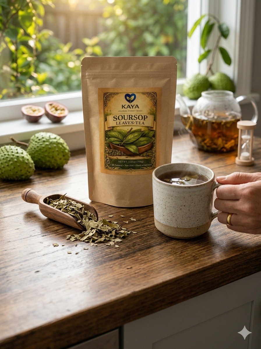 Kaya 100% Pure Soursop Leaves Tea 100g (3.53oz) Loose Leaf Hand Picked From Bali