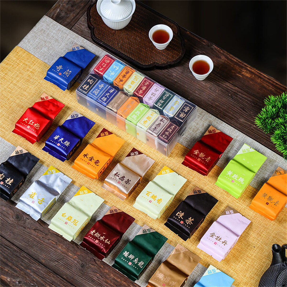 18 Kinds Oolong Tea Rock Tea Rougui Da Hong Pao Tea Shuixian Qilan 144g Box