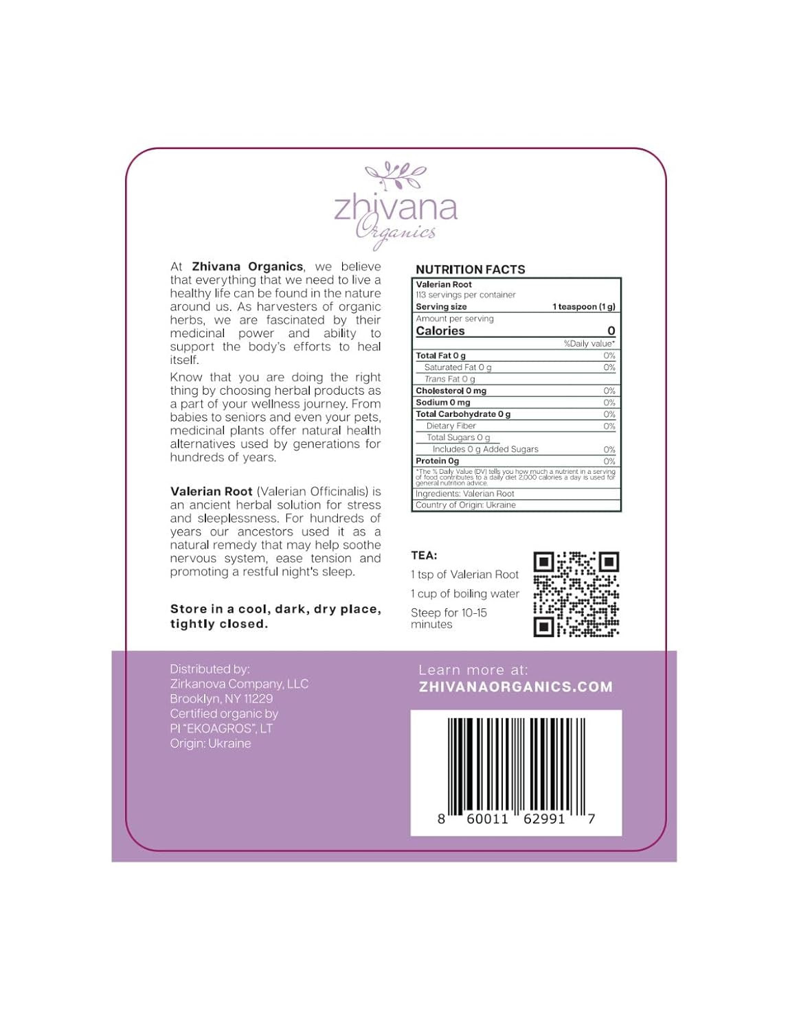 Organic Valerian Root Tea (4Oz.) – Te De Valeriana Organica Para Dormir Y Ansied