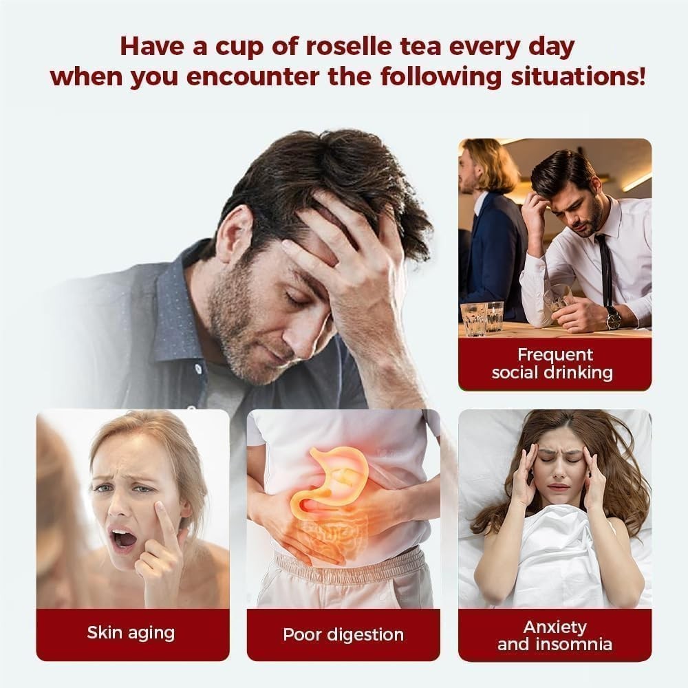 Premium 80 Hibiscus Flowers Tea Bags, 100% Natural, Handmade & Pure from Hibi