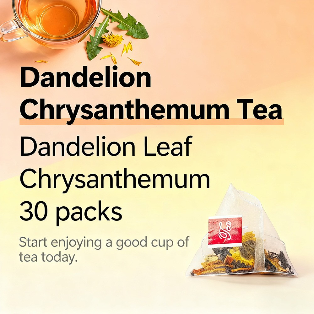 Dandelion Chrysanthemum Tea Cassia Seed 30 Individually Packaged Tea Bags 150 G