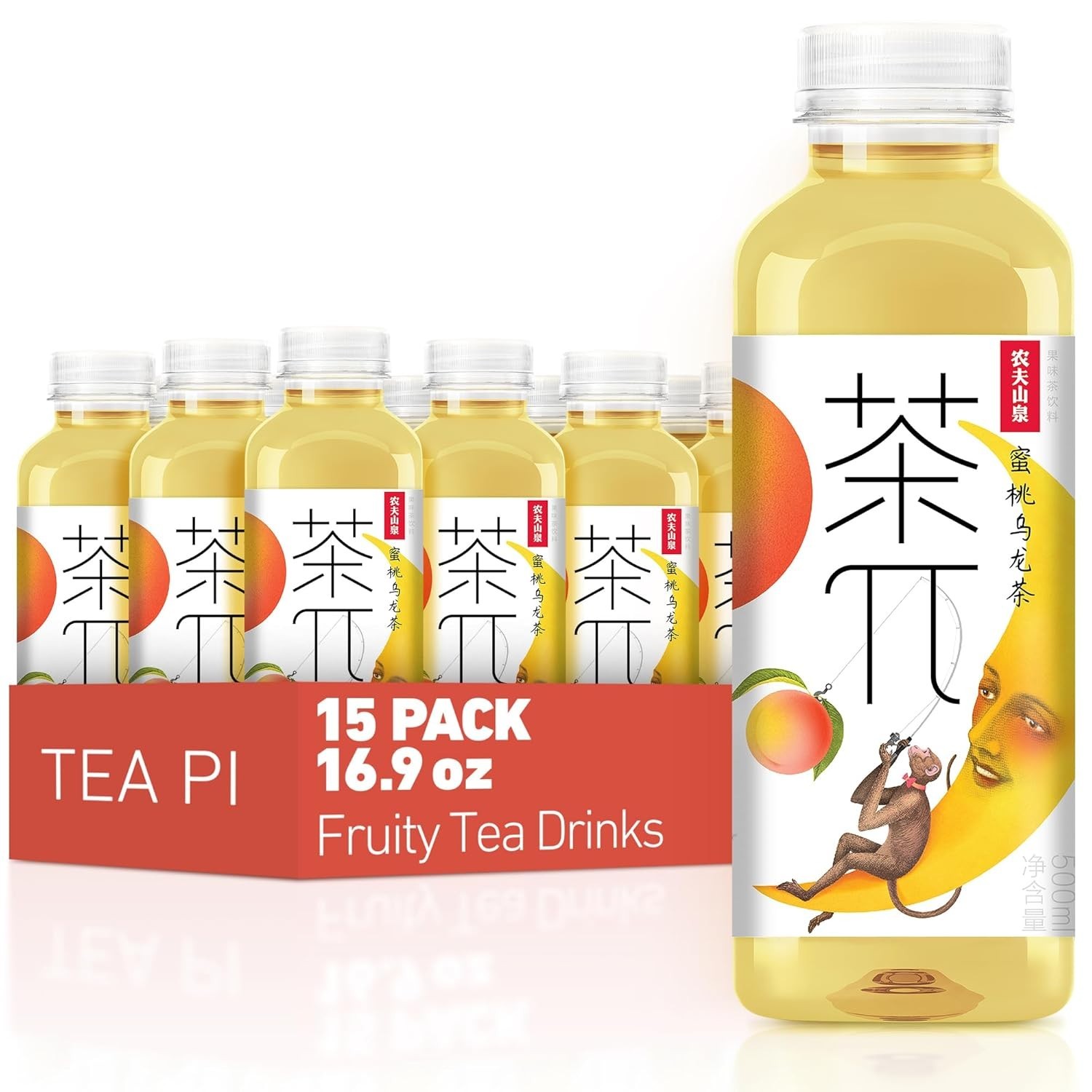 Iced Peach Oolong Tea 15 Bottles 16.9 Fl Oz Allergen Free Fruit Juice Drink