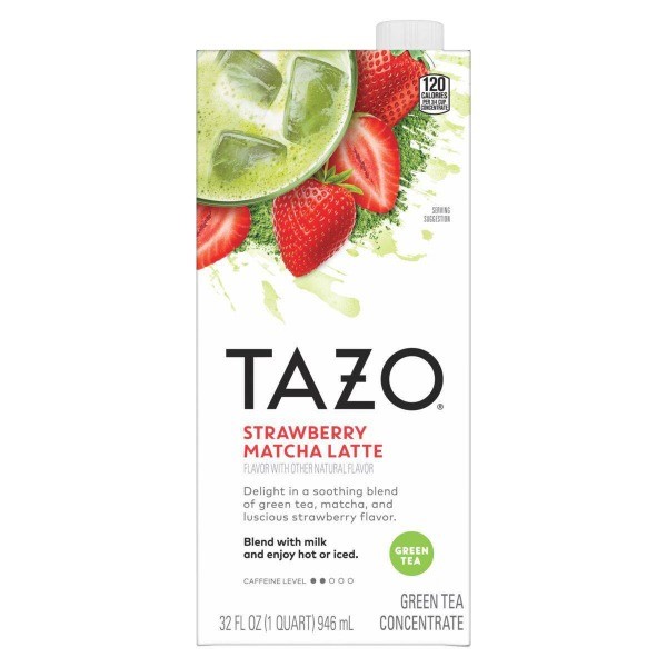 Tazo Strawberry Matcha Latte Sweetened Green Tea Concentrate – 32 fl oz