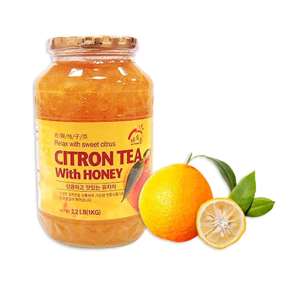 Citron Honey Tea 2 Glass Jars – 2.2 LBS/1 KG Each Orange