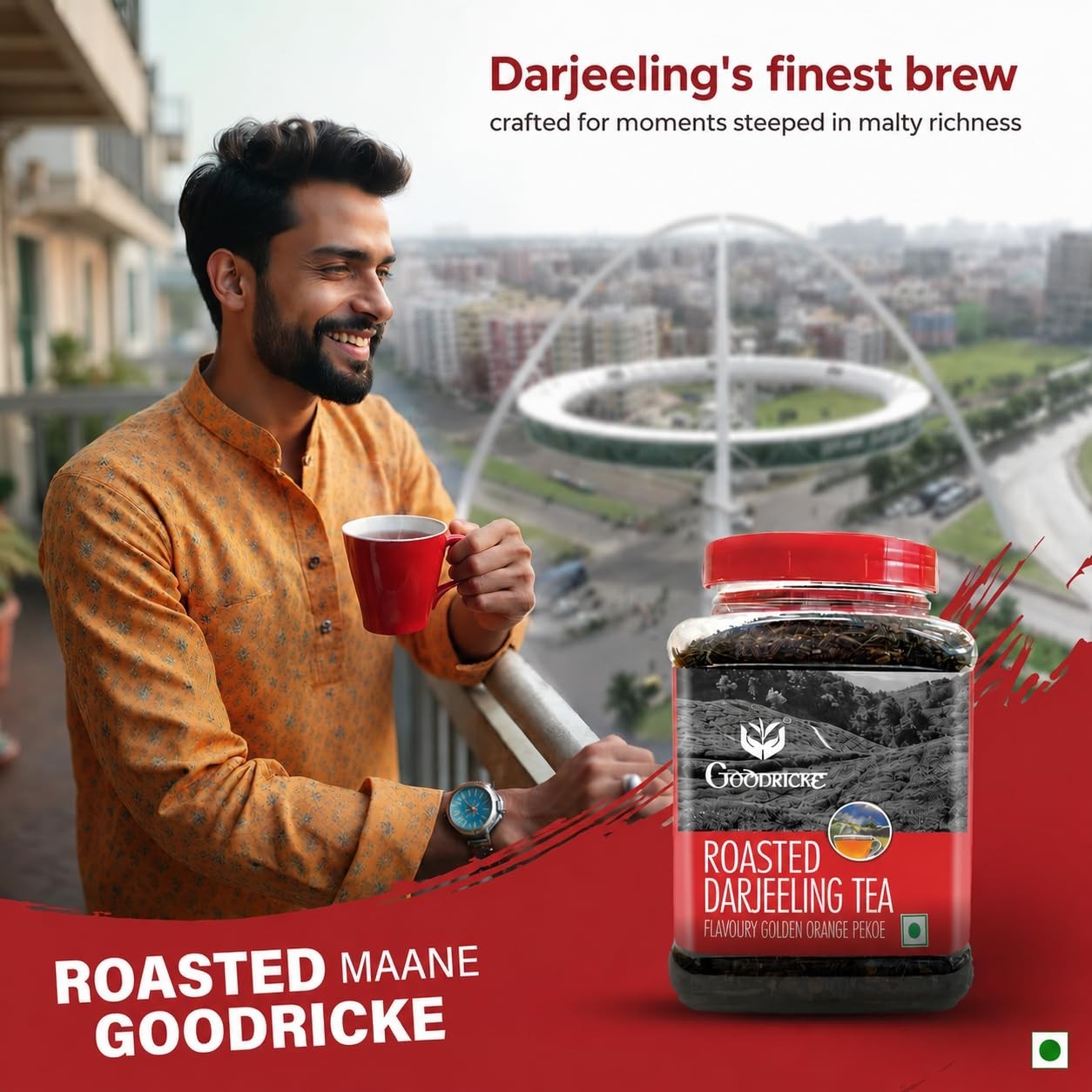 GOODRICKE Roasted Organic Darjeeling Tea 250 g Premium Black Loose Leaves Tea