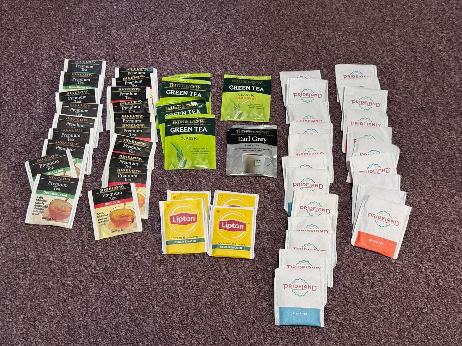 47 New Bigelow Lipton Premium Tea Bags Mixed Assortment Decaf Regular Green