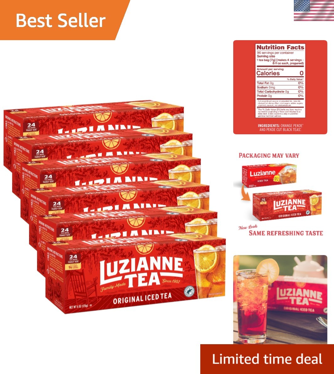 Eco-Friendly 144 Count Unsweetened Iced Tea Bags – 6 Boxes of Pure Refreshment