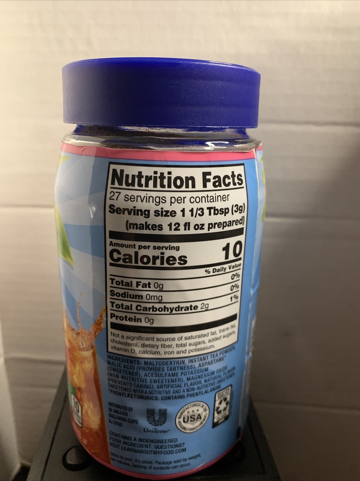 Lipton Iced Tea Mix Black Tea, Diet Raspberry Caffeinated Makes 10 Quarts