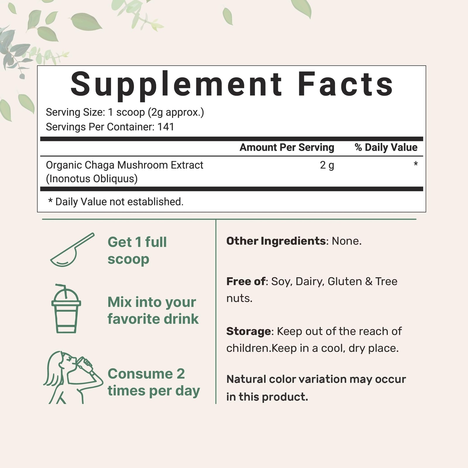 Micro Ingredients Organic Chaga Mushroom Extract 1001 Powder 10 Ounce | Wild …