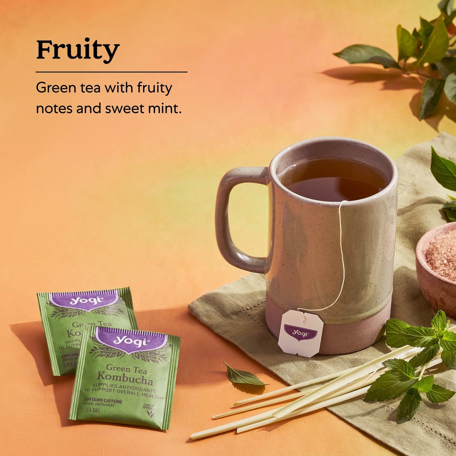 Yogi Tea Green Kombucha – 16 Bags per Pack (4 Packs) 16 Count (Pack of 4)