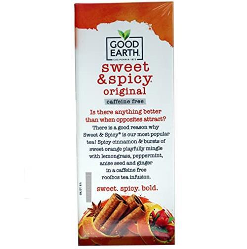Good Earth Sweet & Spicy Flavored 25 Tea Bags 4 Assorted Flavor Names , Sizes