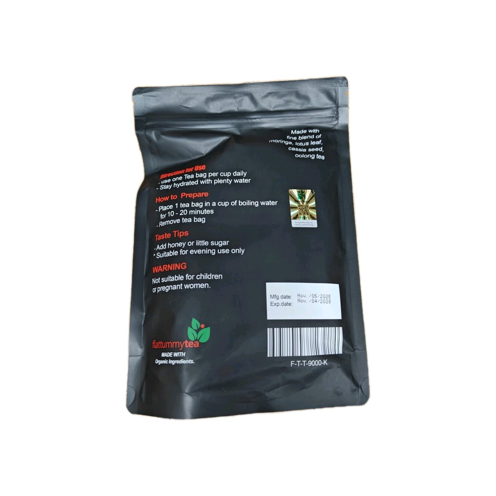 2 Packs Flat Tummy Tea With Moringa Night Boost 28 Tea Bags Slim Tea For Dieting