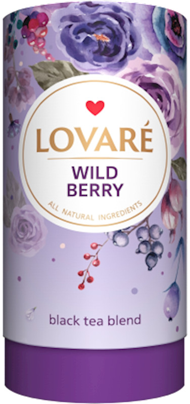 LOVARE Ukrainian Black Tea WILD BERRY Tube 80G Made in Ukraine Feel The Love