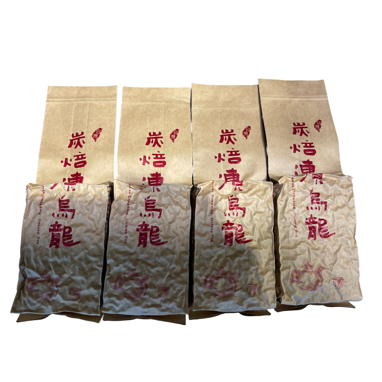 Taiwan Dong Ding Oolong Tea, Medium-Heavy Charcoal Roast (Level 5), 150g × 4