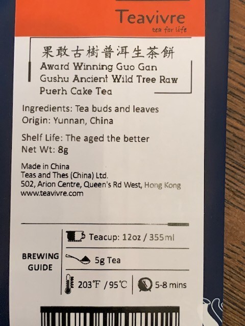 Teavivre Tea Samples Assortment 4 Bags of Pieces, Tuocha, Bricks, Cakes, & Puerh