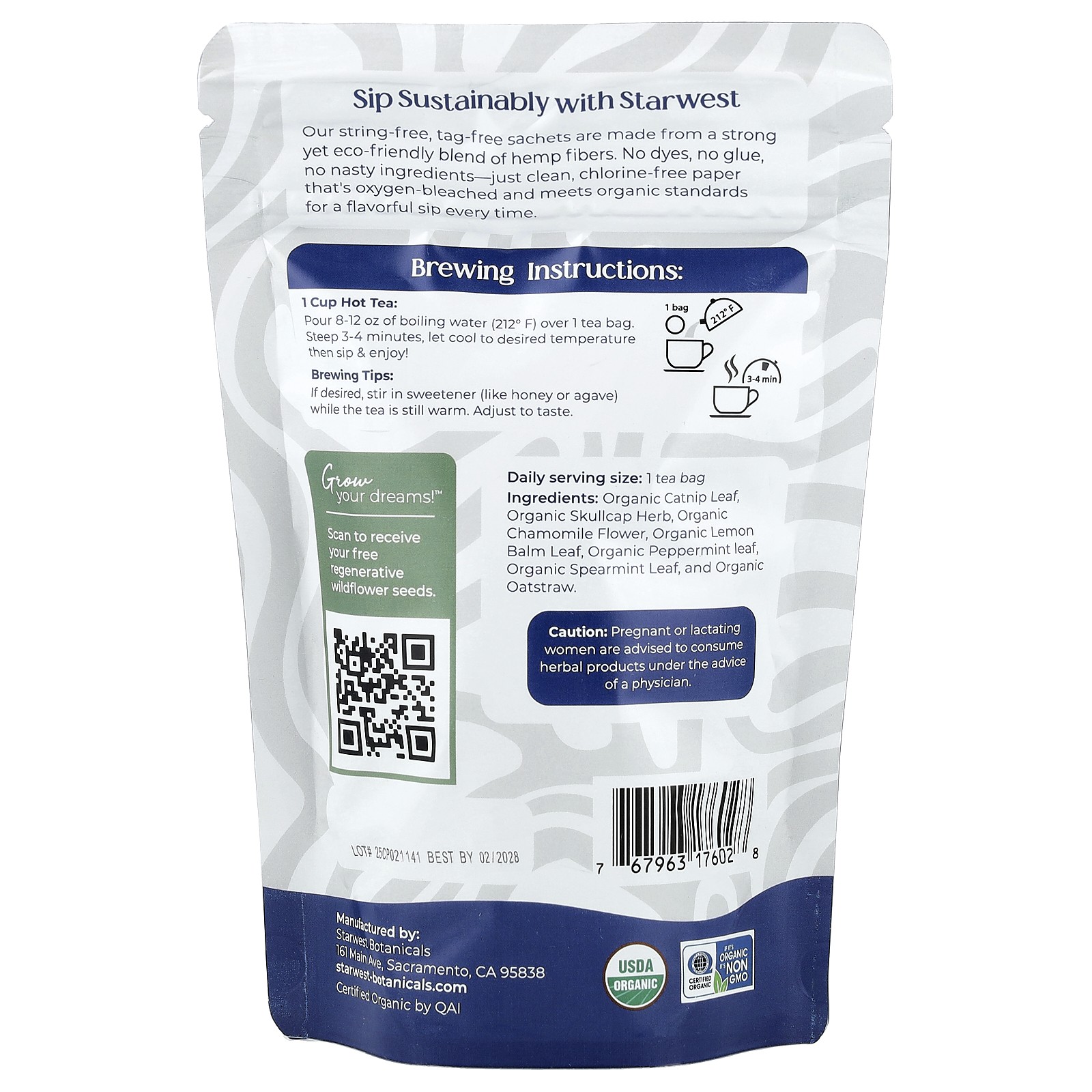 Organic Evening Rest Tea, Caffeine Free, 20 Organic Tea Bags, 1.4 oz (40 g)