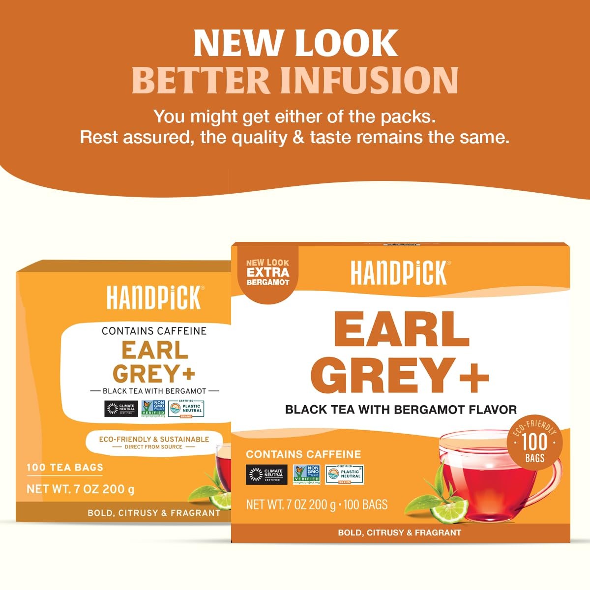 Earl Grey Black Tea Bags 100 Count Bergamot Oil Caffeinated Tea 100 Count