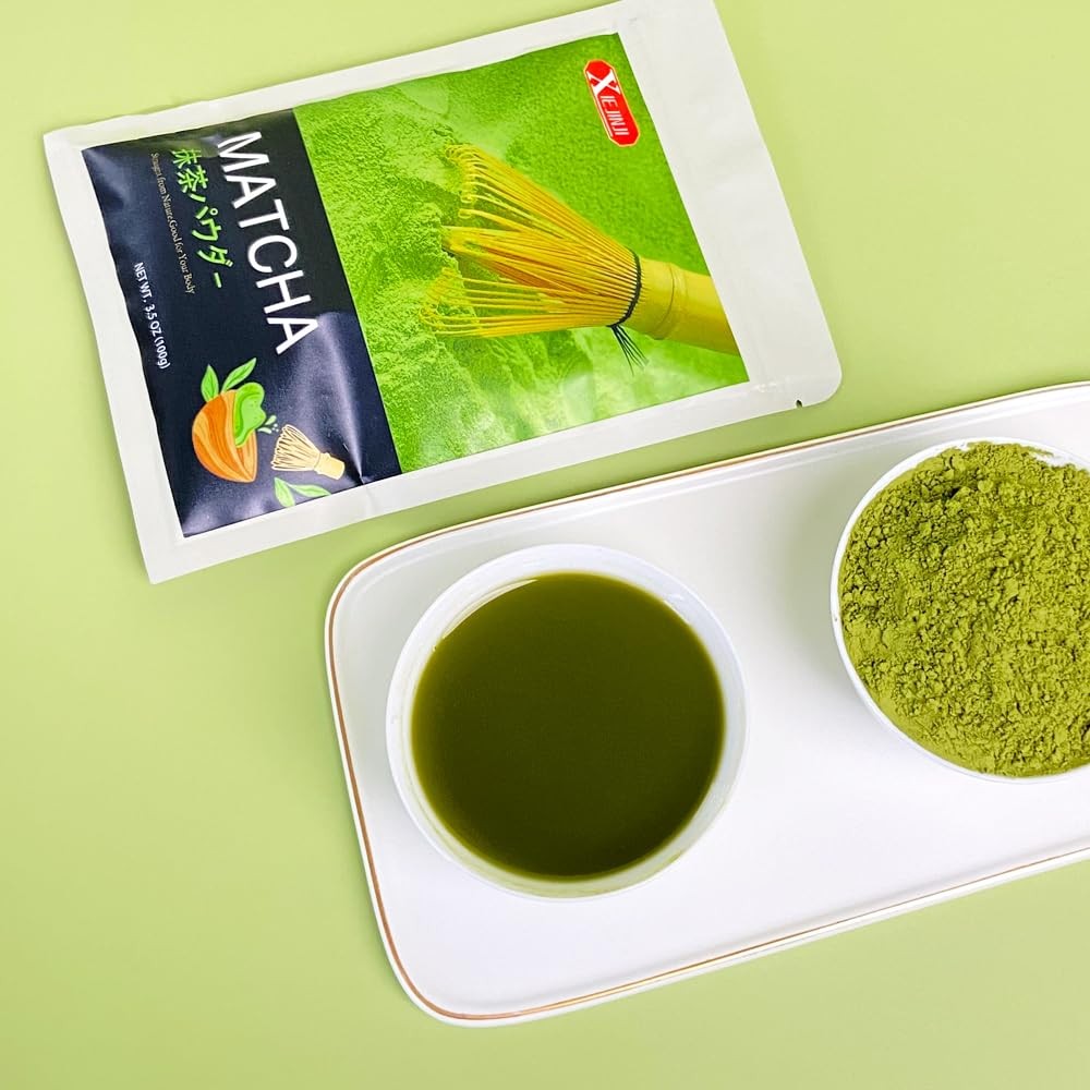 XIEJINJI Matcha Powder – 100g (3.52 oz) – Versatile 3.52 Ounce (Pack of 1)