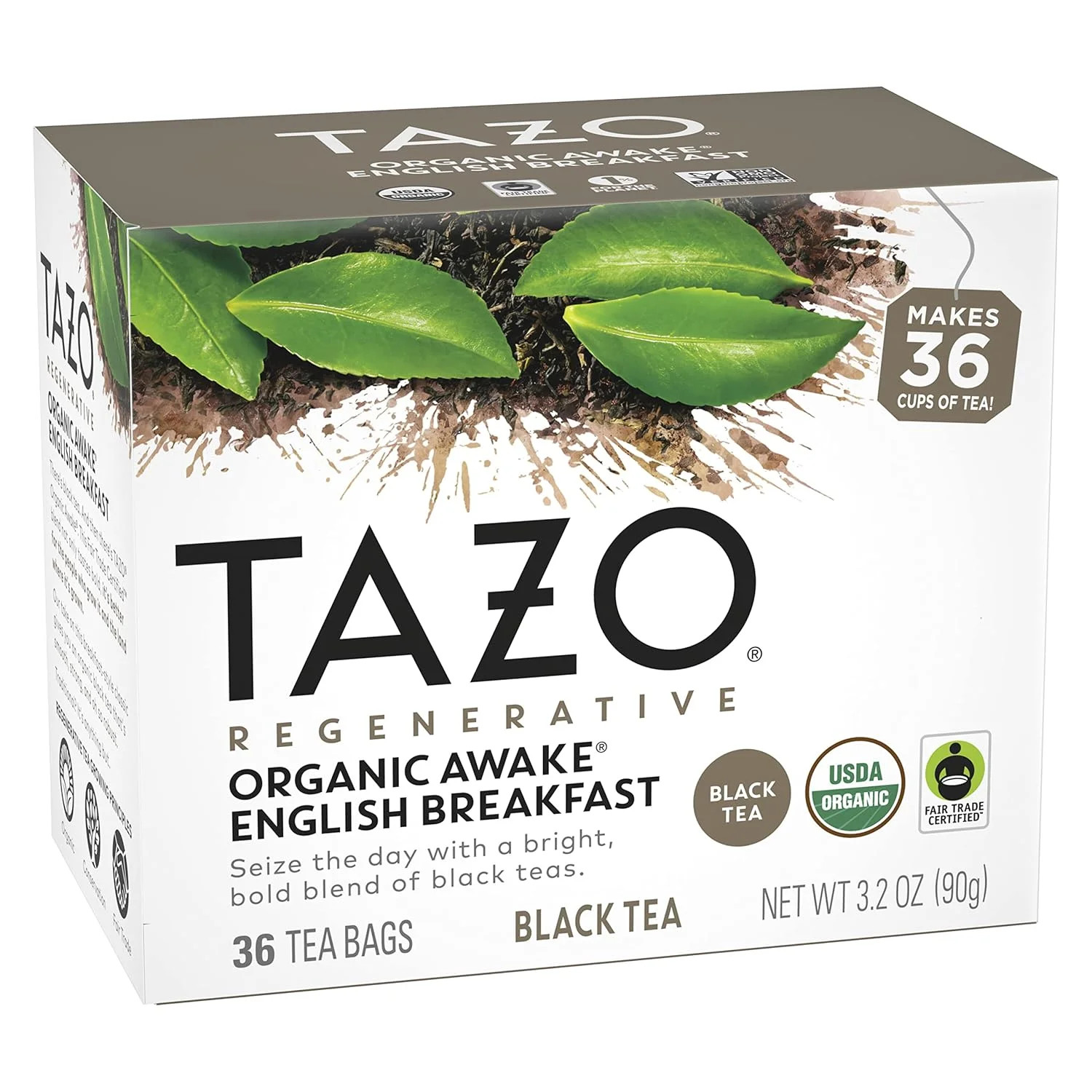 TAZO Tea Bags, Black Tea, Regenerative Organic Awake English Breakfast Tea, 36 C