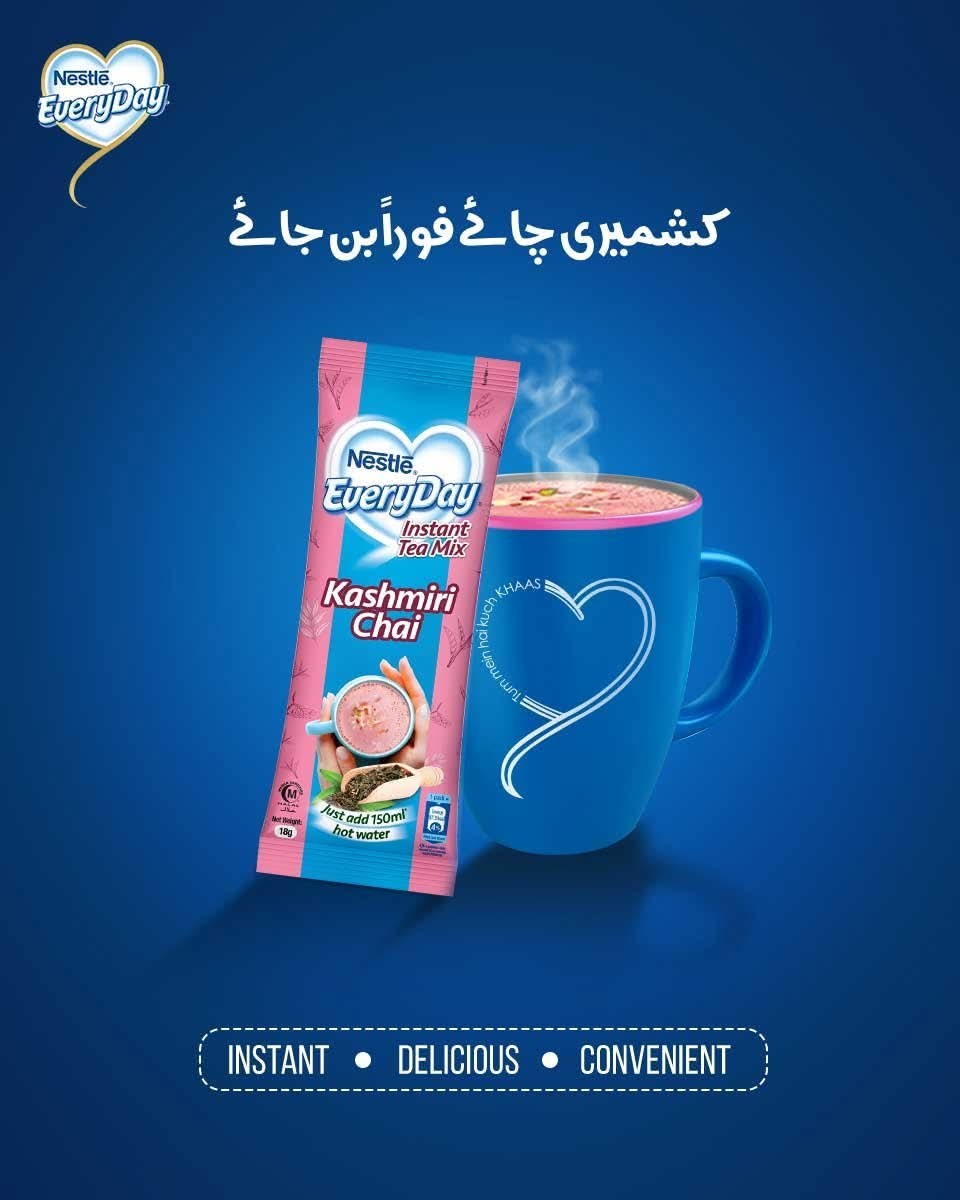 Nestle Everyday Instant Tea Mix Pink Tea (Kashmiri Chai) – 10 Sticks Box