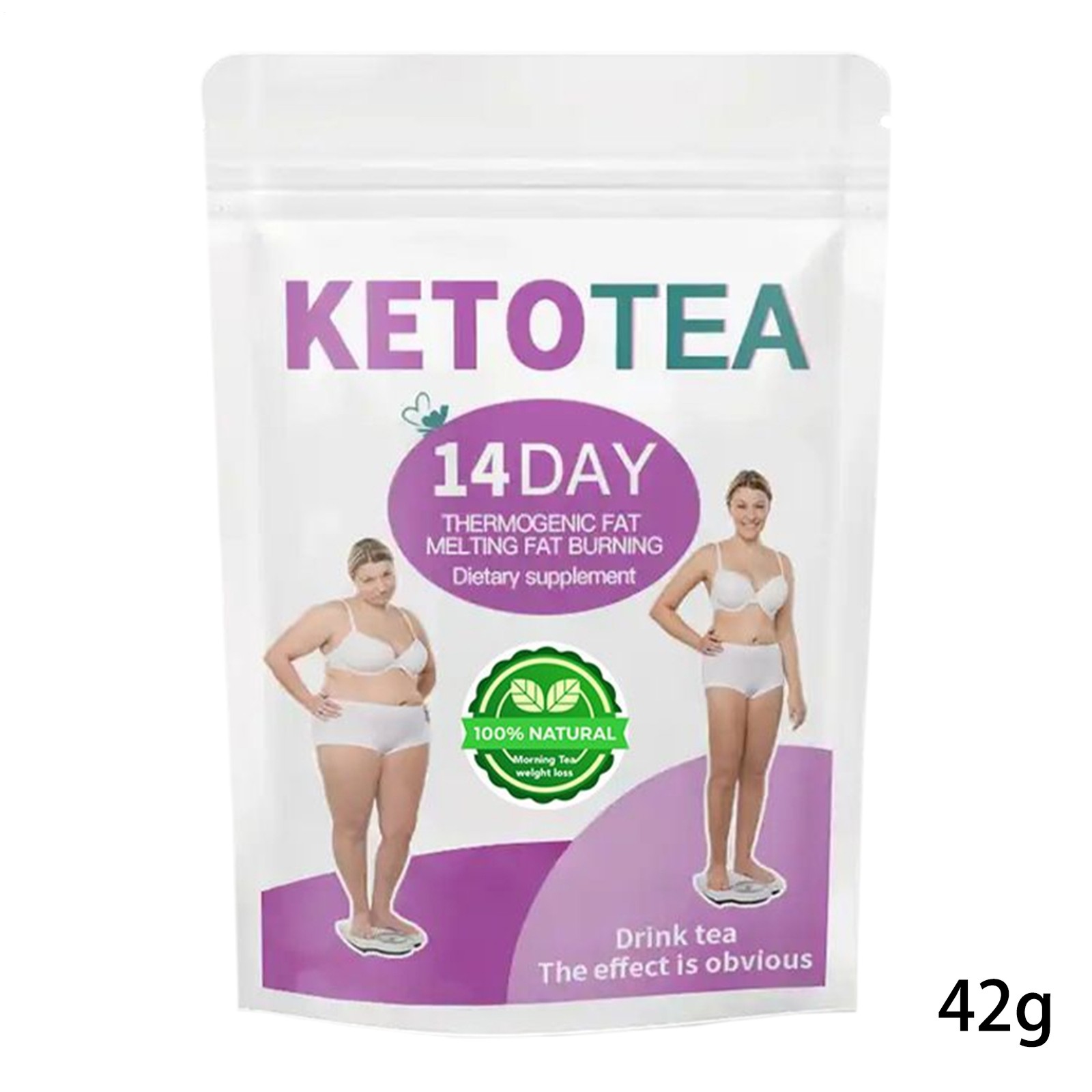 Organic Slim Green Tea Drink for Weight Loss Natural 14 Day Belly Cleansing Tea