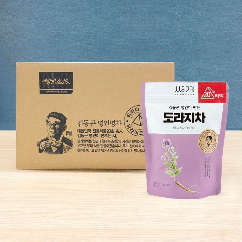 Ssanggye Korean Bellflower Root Tea – 20 Pyramid Tea Bags | Caffeine-Free