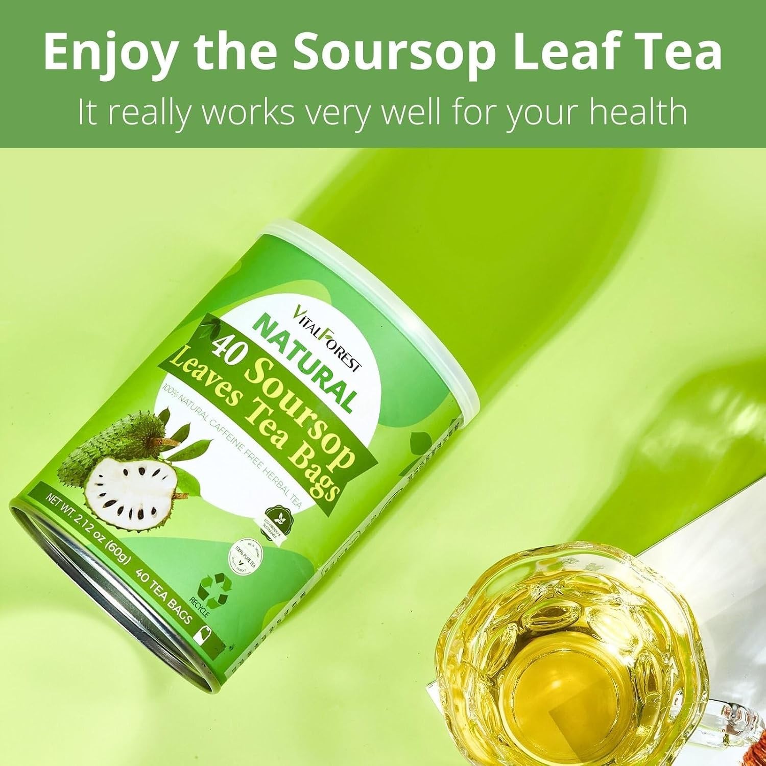 40 Dried Soursop Leaves Tea Bags, Soursop Graviola Leaves Tea, Sour Sop Leaves
